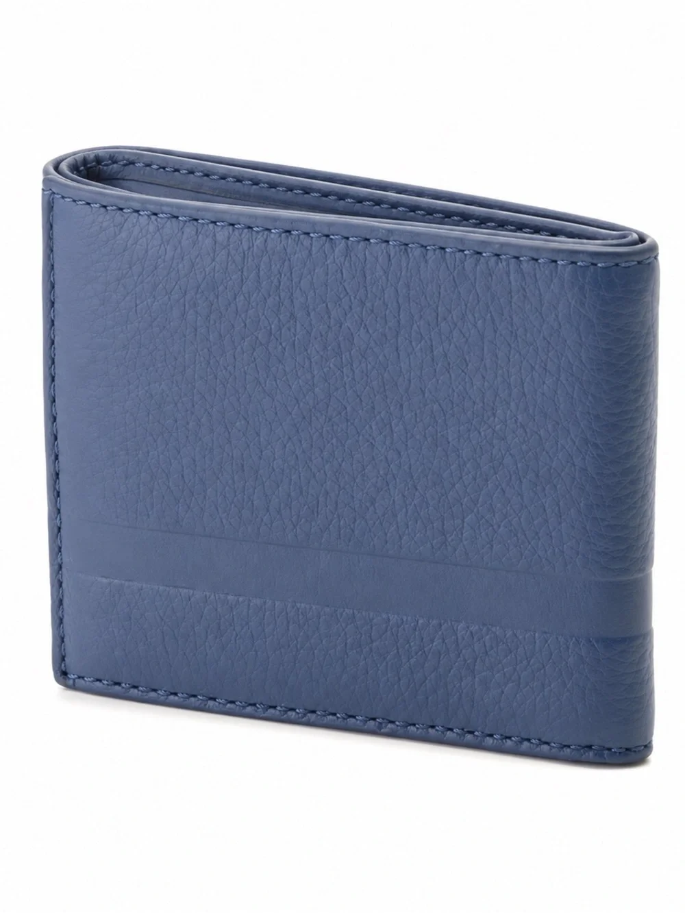 Coach Men's Leather Card Holder Wallet in Deep Blue